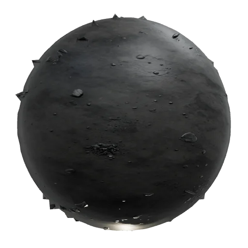 Stylized painterly volcanic ash ground terrain, hand-painted RTS game
texture, fine soft cinder and ash coating over pac — seamless ground PBR material preview