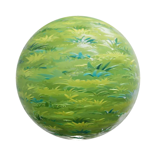 Create a seamless stylized grass material texture for a… — seamless organic PBR material preview