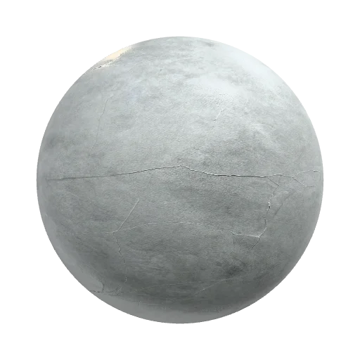 Concrete floor texture with some cracks — stone PBR material preview